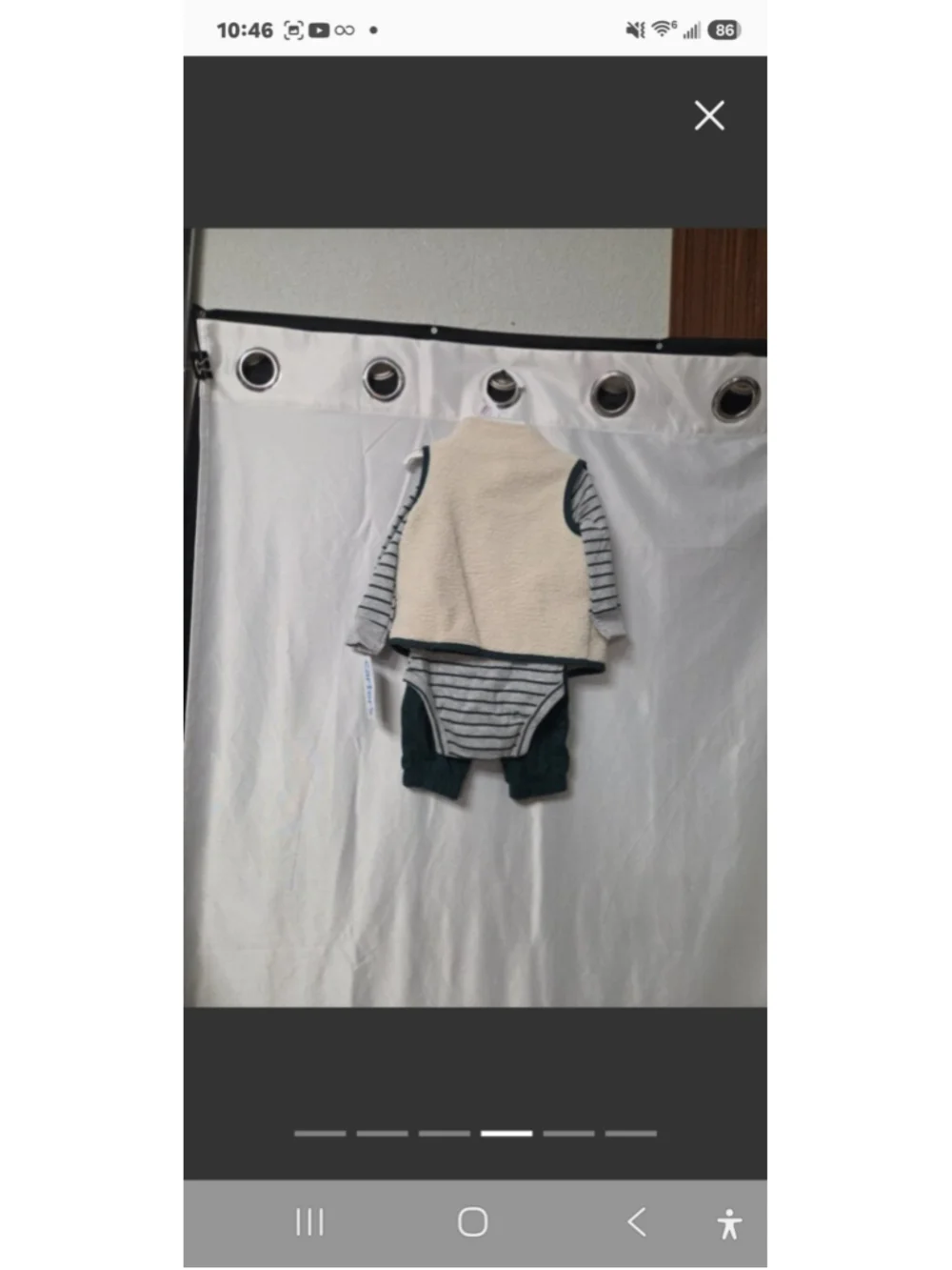Baby Boy Carter's 3-Piece Vest Set 9 Months Green and Beige